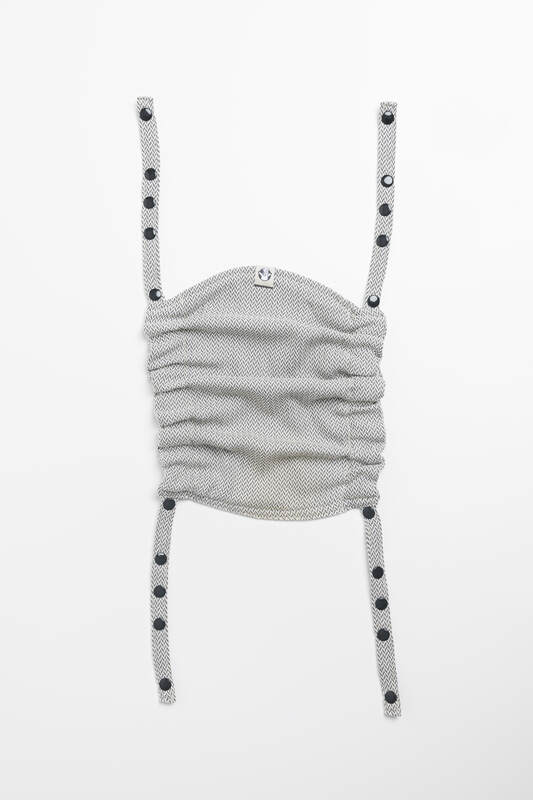 Carrier hood (100% cotton) - LITTLE HERRINGBONE GREY #babywearing