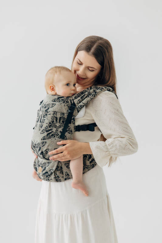LennyLight Carrier, Standard Size, jacquard weave ( 65% cotton 35% silk) - QUEEN OF THE NIGHT - PAMINA #babywearing