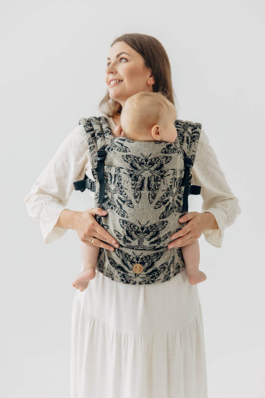 LennyLight Carrier, Standard Size, jacquard weave ( 65% cotton 35% silk) - QUEEN OF THE NIGHT - PAMINA #babywearing