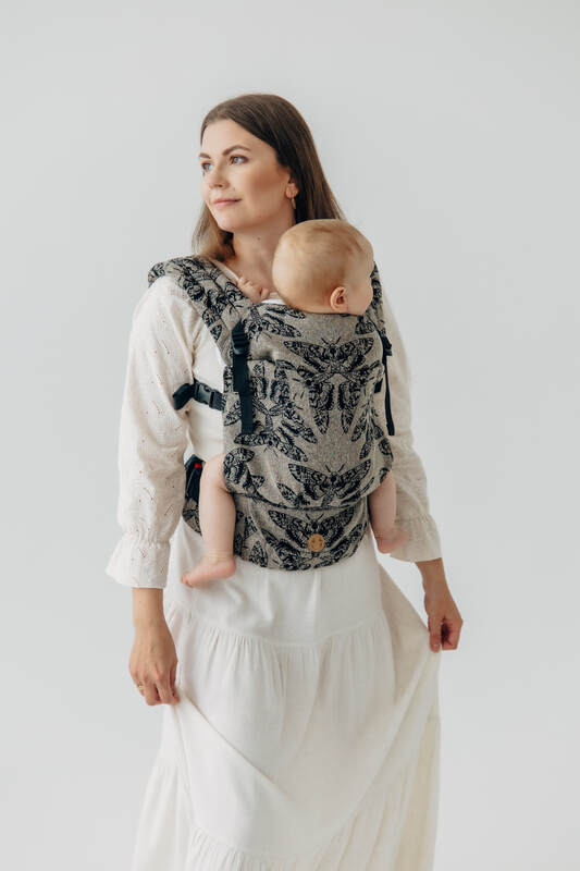 LennyLight Carrier, Standard Size, jacquard weave ( 65% cotton 35% silk) - QUEEN OF THE NIGHT - PAMINA #babywearing