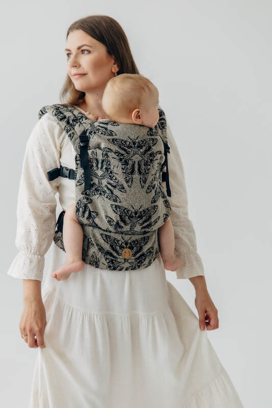 LennyLight Carrier, Standard Size, jacquard weave ( 65% cotton 35% silk) - QUEEN OF THE NIGHT - PAMINA #babywearing