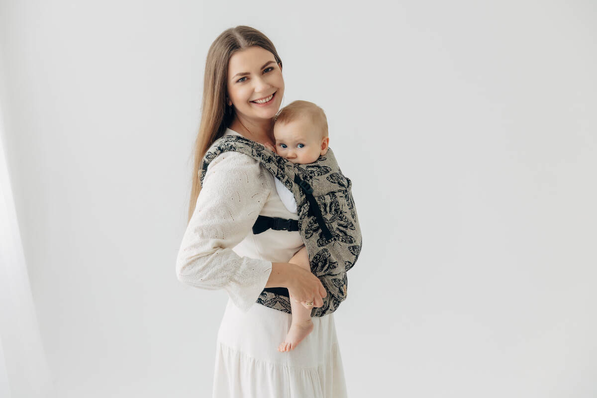 LennyLight Carrier, Standard Size, jacquard weave ( 65% cotton 35% silk) - QUEEN OF THE NIGHT - PAMINA #babywearing