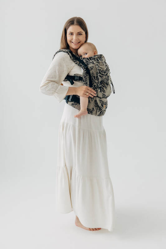 Porte-bébé LennyUpGrade PRO, taille standard, jacquard, (65% Coton, 35% Soie), QUEEN OF THE NIGHT - PAMINA #babywearing
