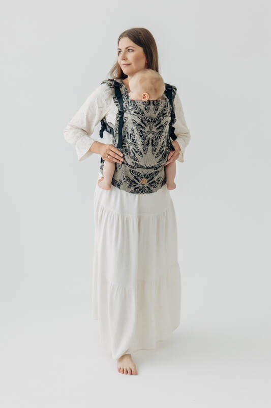 Porte-bébé LennyUpGrade PRO, taille standard, jacquard, (65% Coton, 35% Soie), QUEEN OF THE NIGHT - PAMINA #babywearing