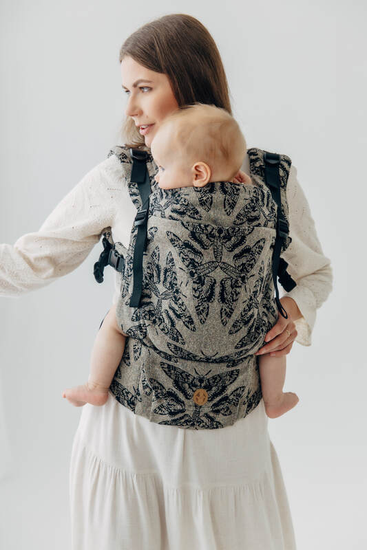 Porte-bébé LennyUpGrade PRO, taille standard, jacquard, (65% Coton, 35% Soie), QUEEN OF THE NIGHT - PAMINA #babywearing