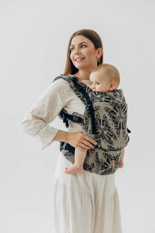 Porte-bébé LennyUpGrade PRO, taille standard, jacquard, (65% Coton, 35% Soie), QUEEN OF THE NIGHT - PAMINA #babywearing