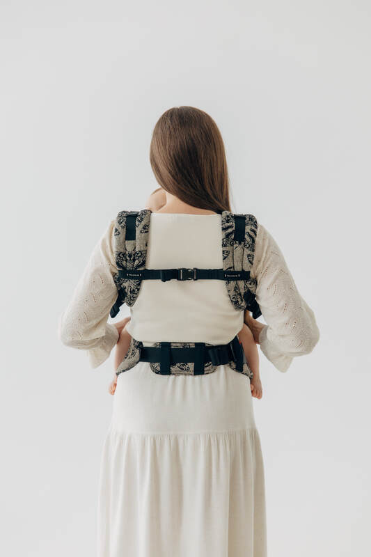 Porte-bébé LennyUpGrade PRO, taille standard, jacquard, (65% Coton, 35% Soie), QUEEN OF THE NIGHT - PAMINA #babywearing
