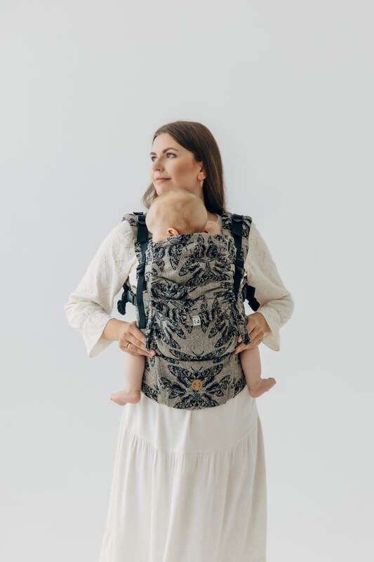 Porte-bébé LennyUpGrade PRO, taille standard, jacquard, (65% Coton, 35% Soie), QUEEN OF THE NIGHT - PAMINA #babywearing
