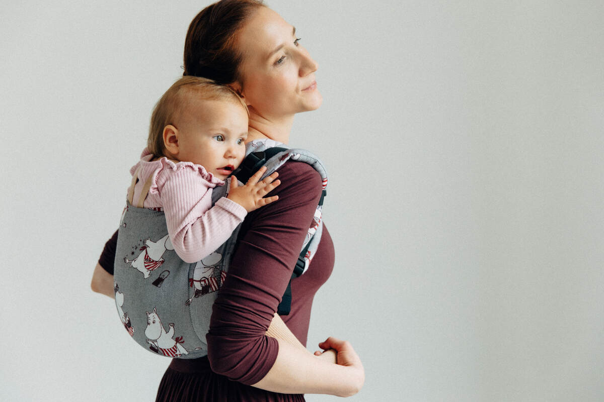 Lenny Buckle Onbuhimo PRO Tragehilfe, Größe Standard, Jacquardwebung (100% Baumwolle) - MOOMINMAMMA - ROOTED #babywearing