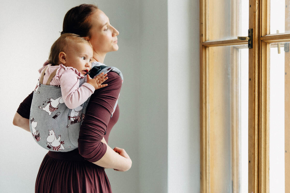 Lenny Buckle Onbuhimo PRO Tragehilfe, Größe Standard, Jacquardwebung (100% Baumwolle) - MOOMINMAMMA - ROOTED #babywearing