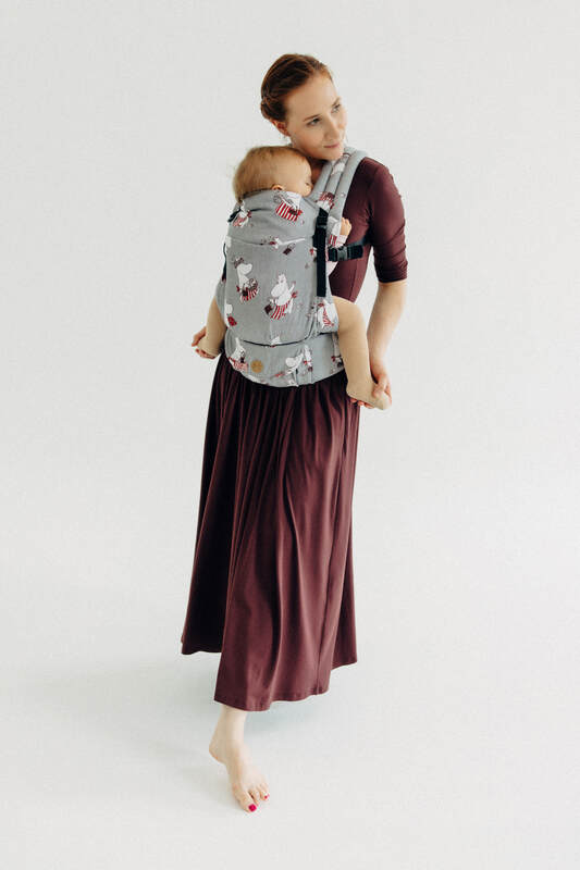 LennyLight Tragehilfe, Größe Standard, Jacquardwebung, 100% Baumwolle - MOOMINMAMMA - ROOTED #babywearing