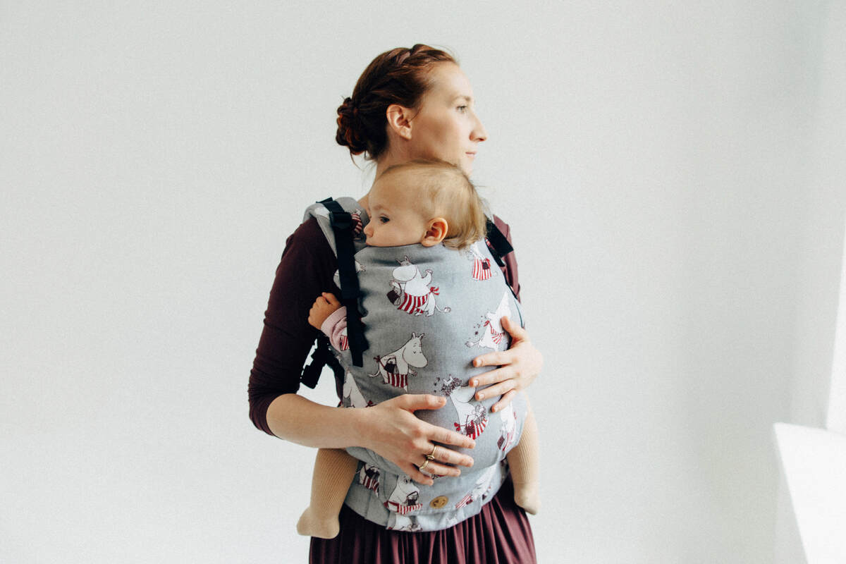 Porte-bébé LennyUpGrade PRO, taille standard, jacquard, 100% coton - MOOMINMAMMA - ROOTED #babywearing