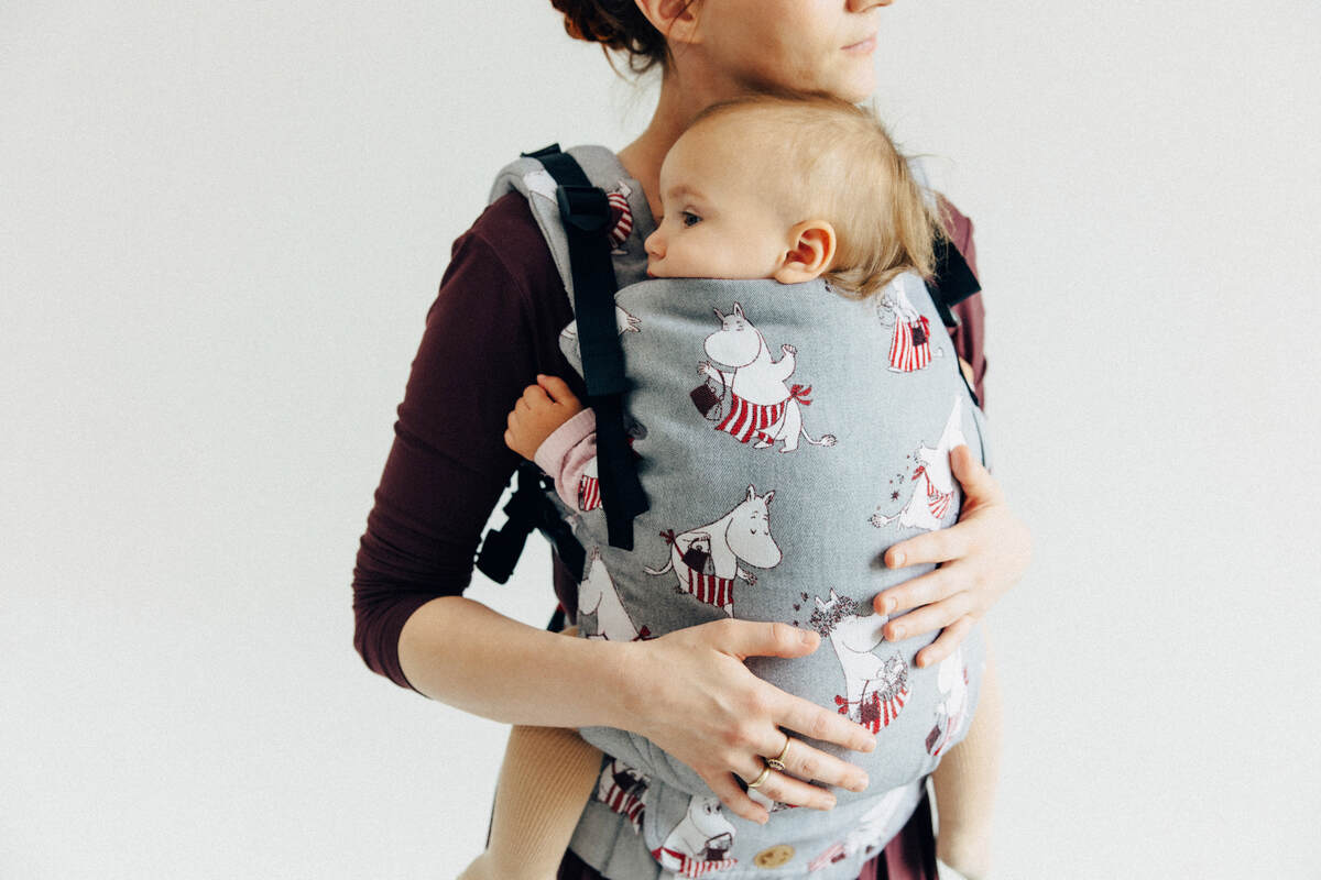 Porte-bébé LennyUpGrade PRO, taille standard, jacquard, 100% coton - MOOMINMAMMA - ROOTED #babywearing