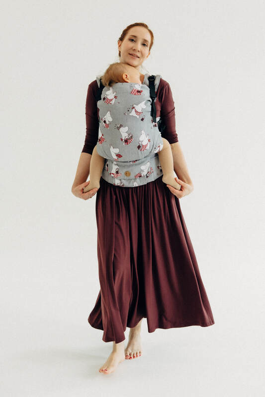 Porte-bébé LennyUpGrade PRO, taille standard, jacquard, 100% coton - MOOMINMAMMA - ROOTED #babywearing