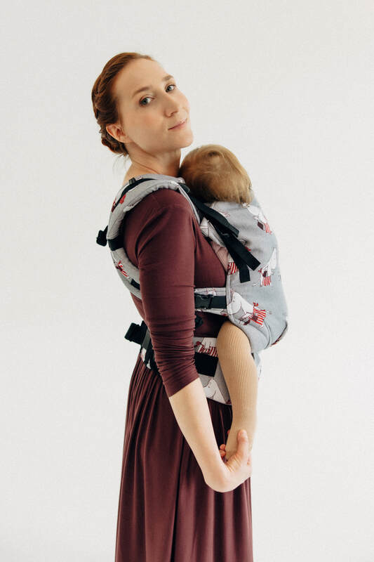 Porte-bébé LennyUpGrade PRO, taille standard, jacquard, 100% coton - MOOMINMAMMA - ROOTED #babywearing