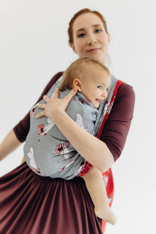 Baby Wrap, Jacquard Weave (100% cotton) - MOOMINMAMMA - ROOTED - size L #babywearing