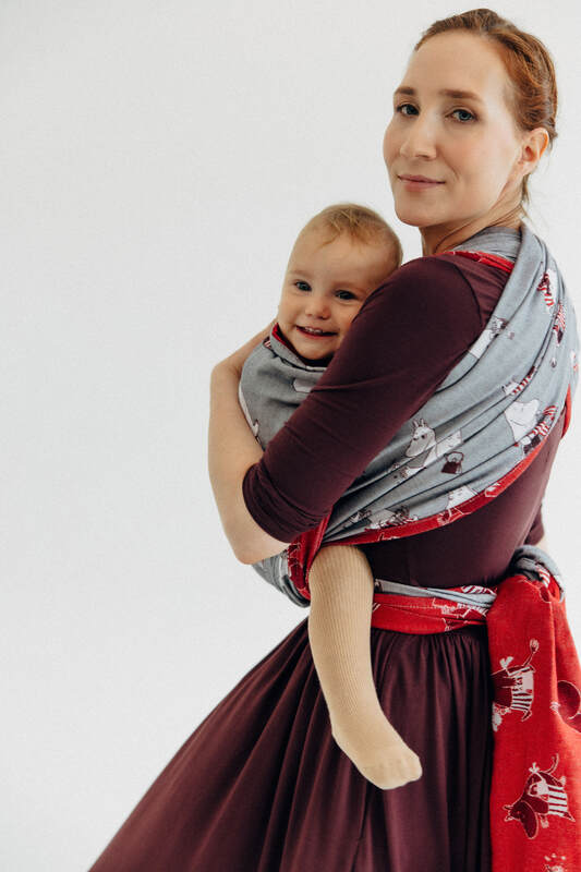 Baby Wrap, Jacquard Weave (100% cotton) - MOOMINMAMMA - ROOTED - size L #babywearing