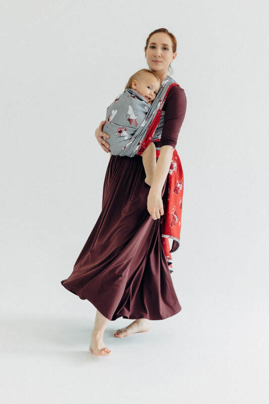 Baby Wrap, Jacquard Weave (100% cotton) - MOOMINMAMMA - ROOTED - size L #babywearing