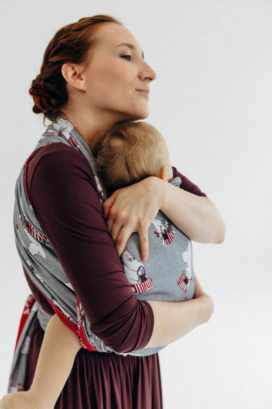Baby Wrap, Jacquard Weave (100% cotton) - MOOMINMAMMA - ROOTED - size L #babywearing