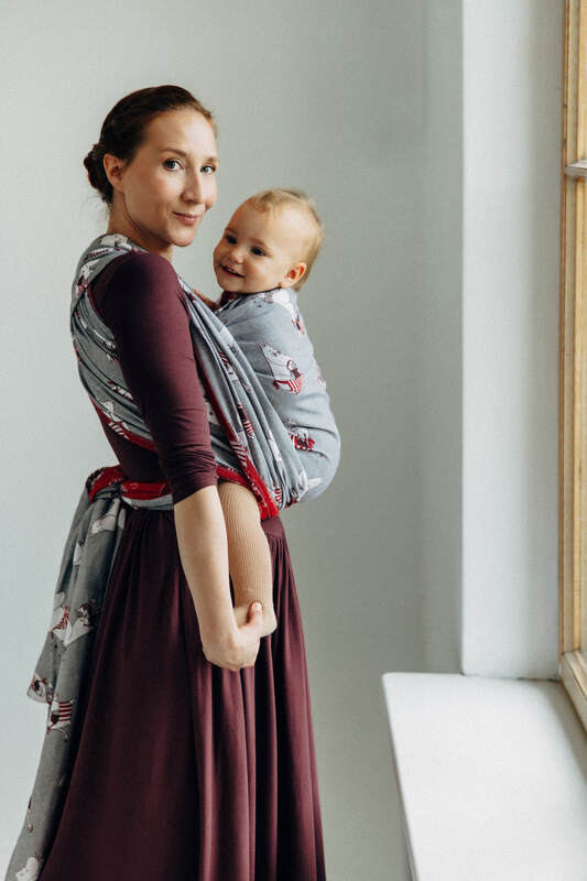 Baby Wrap, Jacquard Weave (100% cotton) - MOOMINMAMMA - ROOTED - size L #babywearing