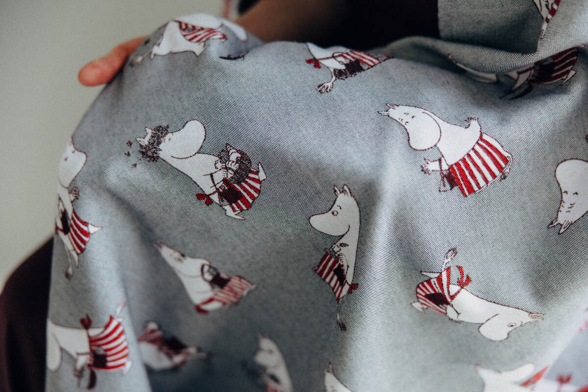 Baby Wrap, Jacquard Weave (100% cotton) - MOOMINMAMMA - ROOTED - size L #babywearing