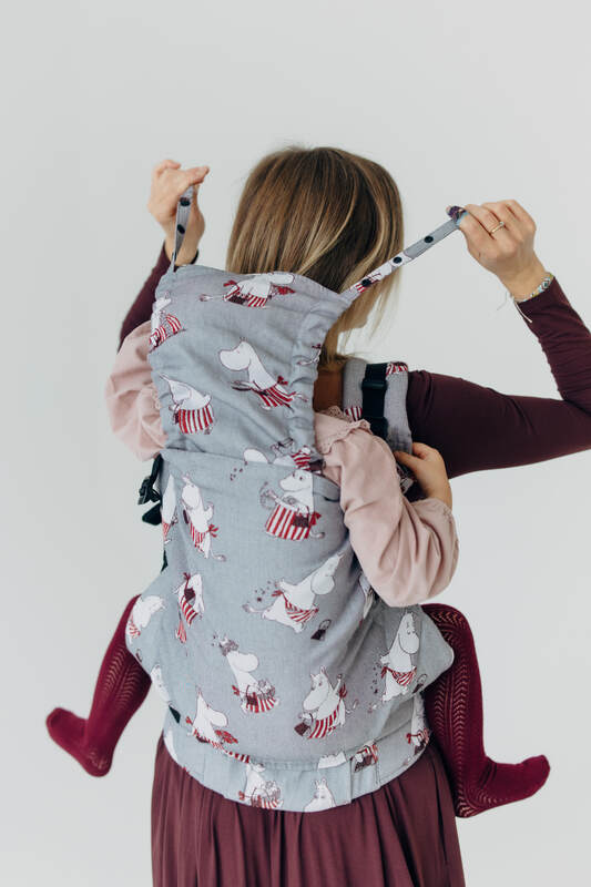 LennyPreschool Carrier, Preschool Size, jacquard weave (100% cotton) - MOOMINMAMMA - ROOTED #babywearing