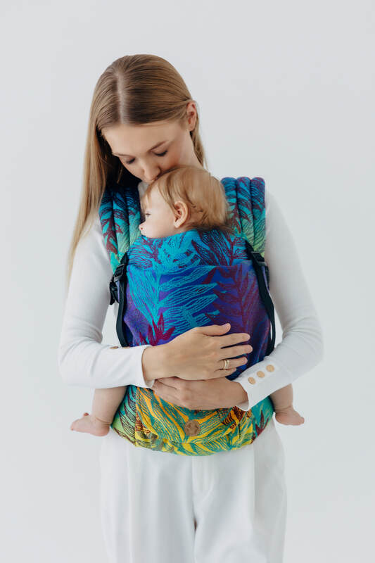 LennyLight - kompakt og justerbar bæresele, Størrelse Standard, RAINFOREST - CARNIVAL #babywearing
