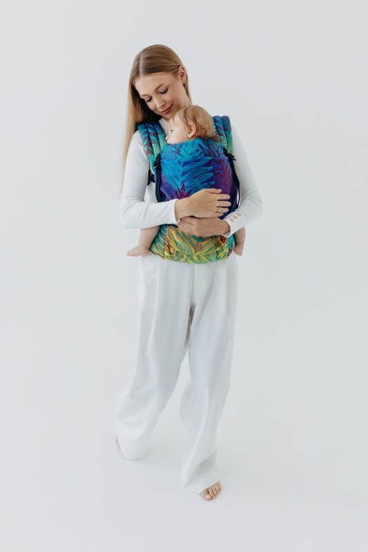 LennyLight - kompakt og justerbar bæresele, Størrelse Standard, RAINFOREST - CARNIVAL #babywearing