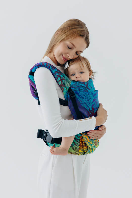 LennyLight - kompakt og justerbar bæresele, Størrelse Standard, RAINFOREST - CARNIVAL #babywearing