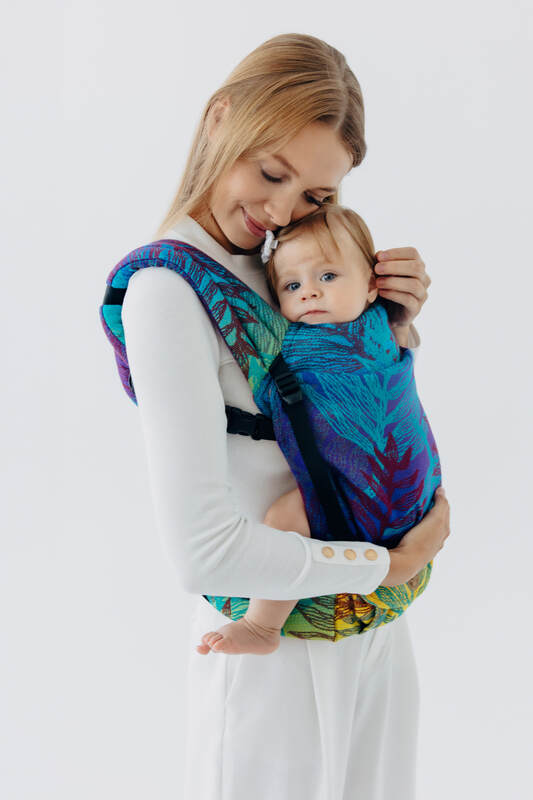 LennyLight - kompakt og justerbar bæresele, Størrelse Standard, RAINFOREST - CARNIVAL #babywearing