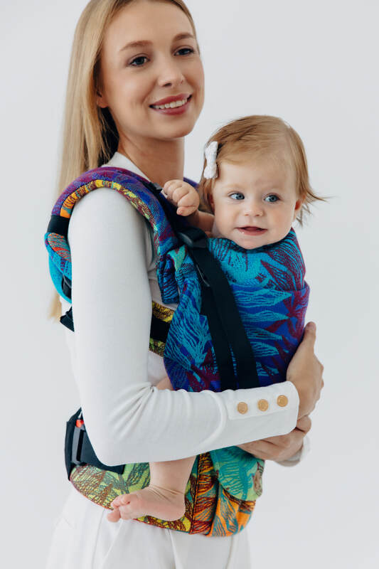 LennyUpGrade PRO - justerbar bæresele, Størrelse Standard, RAINFOREST - CARNIVAL #babywearing