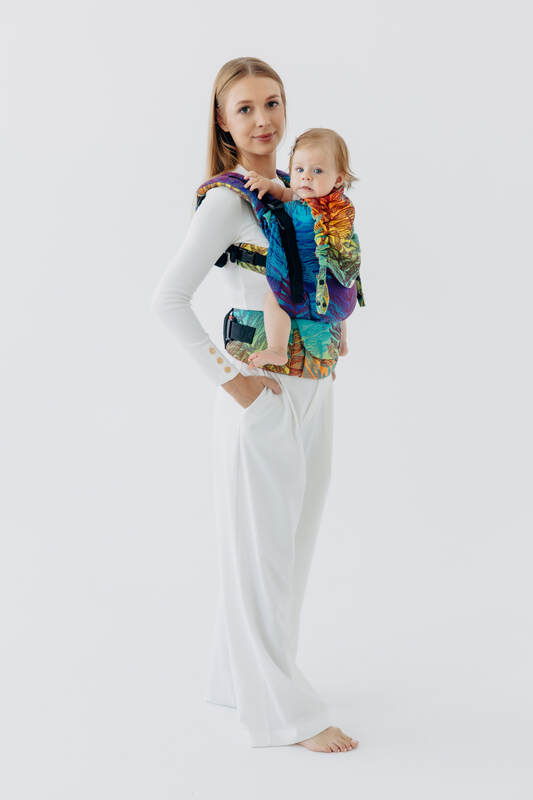 LennyUpGrade PRO - justerbar bæresele, Størrelse Standard, RAINFOREST - CARNIVAL #babywearing