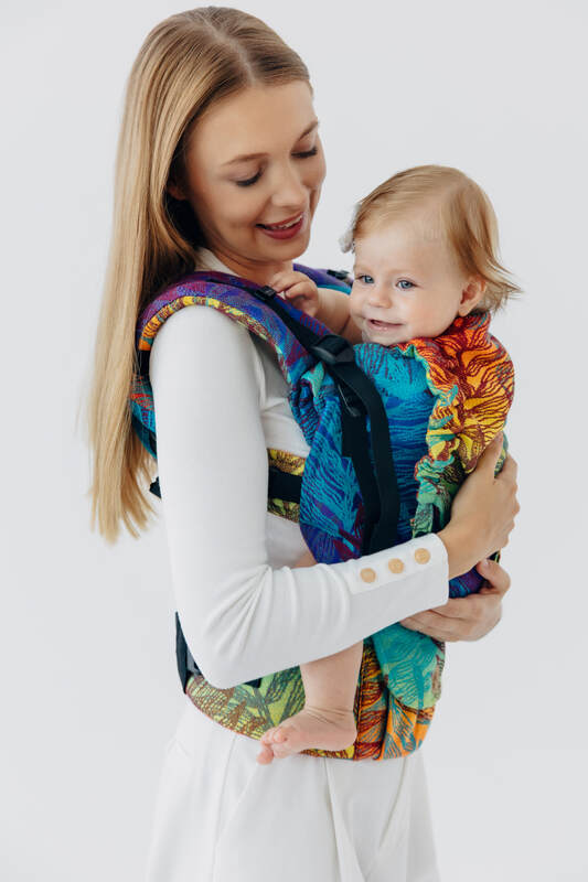 LennyUpGrade PRO - justerbar bæresele, Størrelse Standard, RAINFOREST - CARNIVAL #babywearing