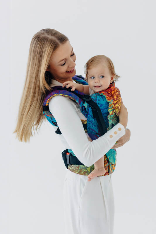 LennyUpGrade PRO - justerbar bæresele, Størrelse Standard, RAINFOREST - CARNIVAL #babywearing