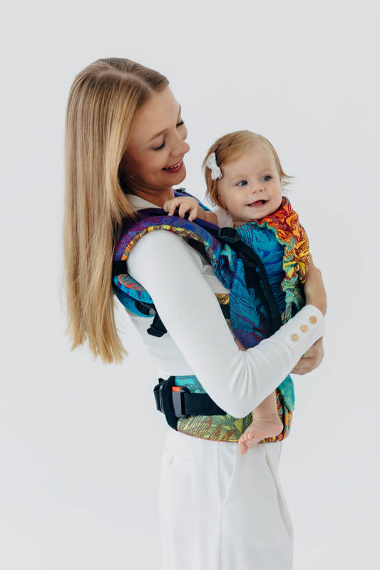 LennyUpGrade PRO - justerbar bæresele, Størrelse Standard, RAINFOREST - CARNIVAL #babywearing
