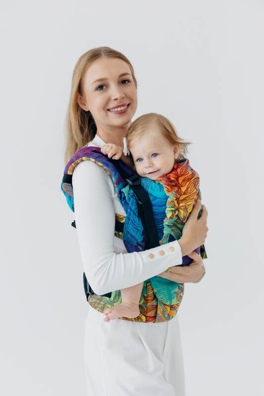 LennyUpGrade PRO - justerbar bæresele, Størrelse Standard, RAINFOREST - CARNIVAL #babywearing