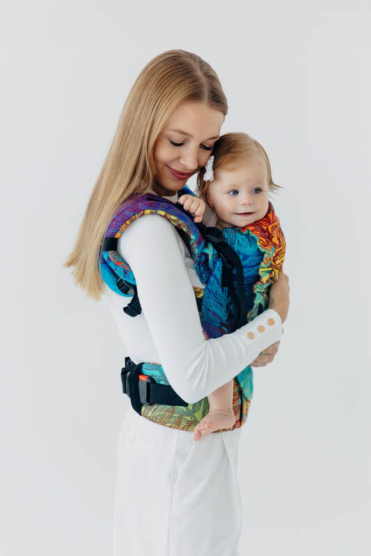 LennyUpGrade PRO - justerbar bæresele, Størrelse Standard, RAINFOREST - CARNIVAL #babywearing