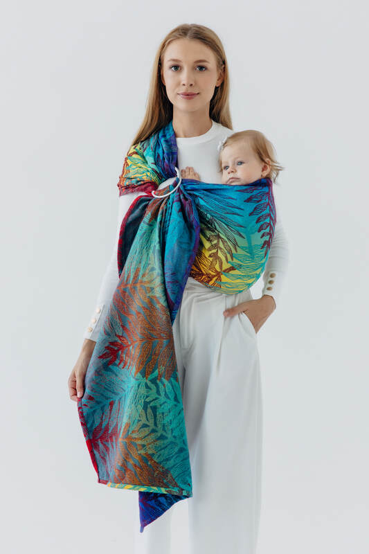 Sling cu inele, Mărime Standard 1,8 m, RAINFOREST - CARNIVAL #babywearing