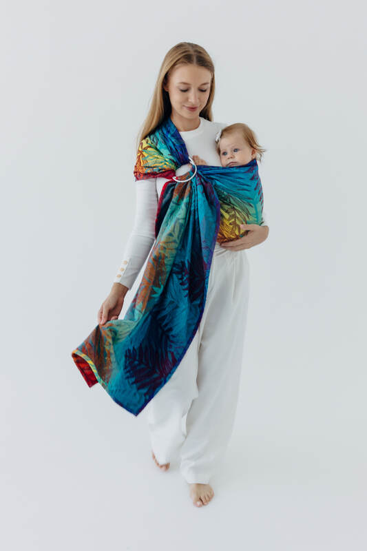 Sling cu inele, Mărime Standard 1,8 m, RAINFOREST - CARNIVAL #babywearing