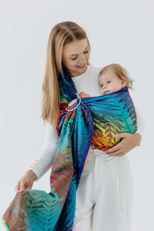 Sling cu inele, Mărime Standard 1,8 m, RAINFOREST - CARNIVAL #babywearing
