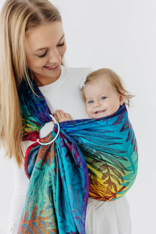 Sling cu inele, Mărime Standard 1,8 m, RAINFOREST - CARNIVAL #babywearing