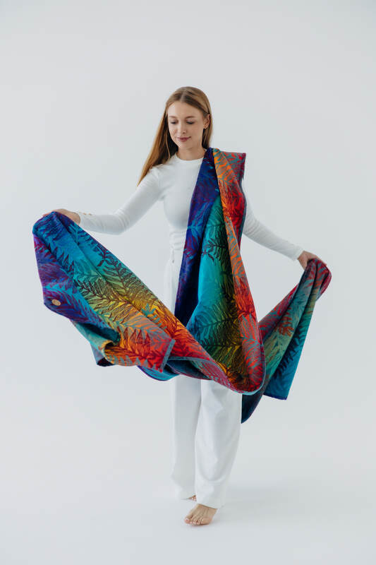 Tragetuch, Jacquardwebung (100% Baumwolle) - RAINFOREST - CARNIVAL - Größe M #babywearing