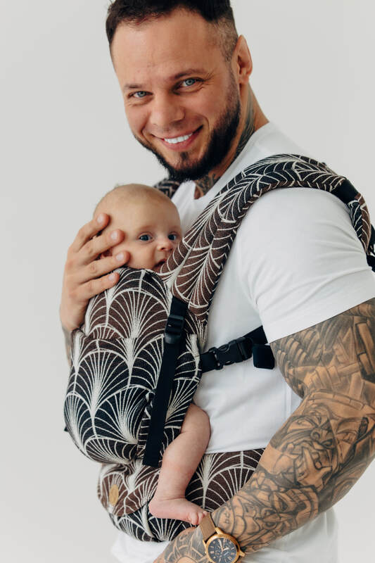 LennyLight Carrier, Standard Size, jacquard weave 100% cotton - DECO - GRAINFIELDS #babywearing