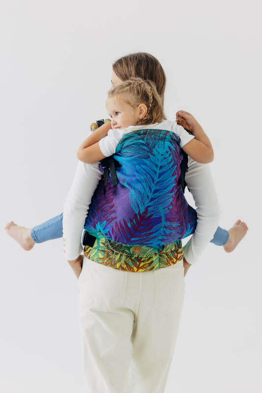 LennyPreschool Carrier, Preschool Size, jacquard weave (100% cotton) - RAINFOREST - CARNIVAL #babywearing