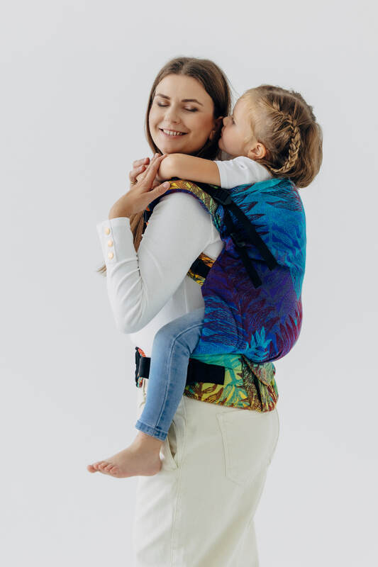 LennyPreschool Carrier, Preschool Size, jacquard weave (100% cotton) - RAINFOREST - CARNIVAL #babywearing