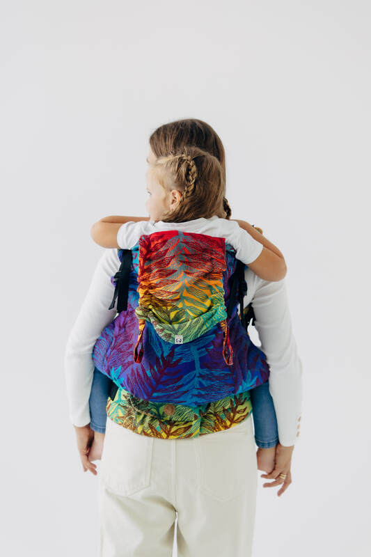 LennyPreschool Carrier, Preschool Size, jacquard weave (100% cotton) - RAINFOREST - CARNIVAL #babywearing