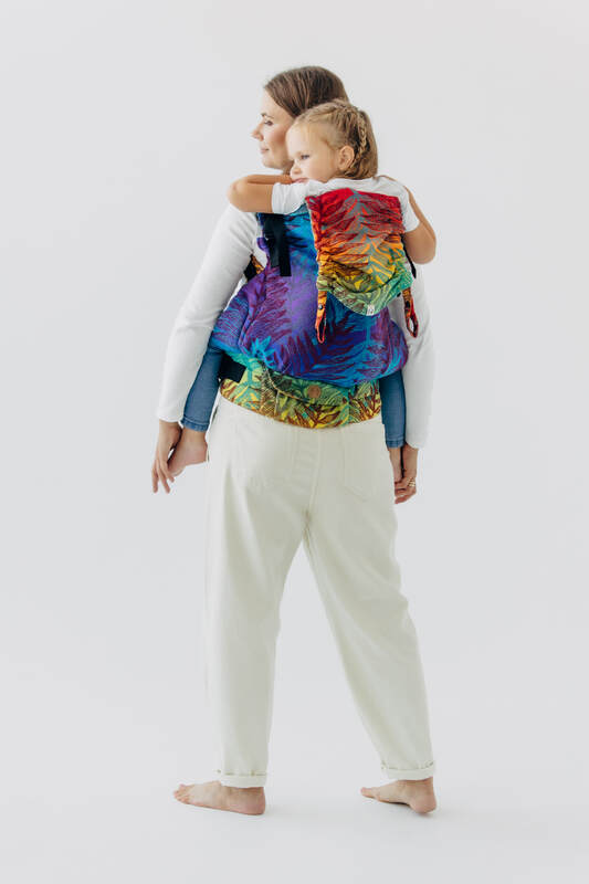 LennyPreschool Carrier, Preschool Size, jacquard weave (100% cotton) - RAINFOREST - CARNIVAL #babywearing