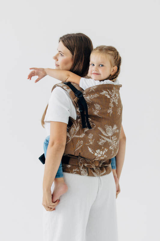 LennyPreschool Carrier, Preschool Size, jacquard weave (100% cotton) - HERBARIUM - RAINDROPS #babywearing