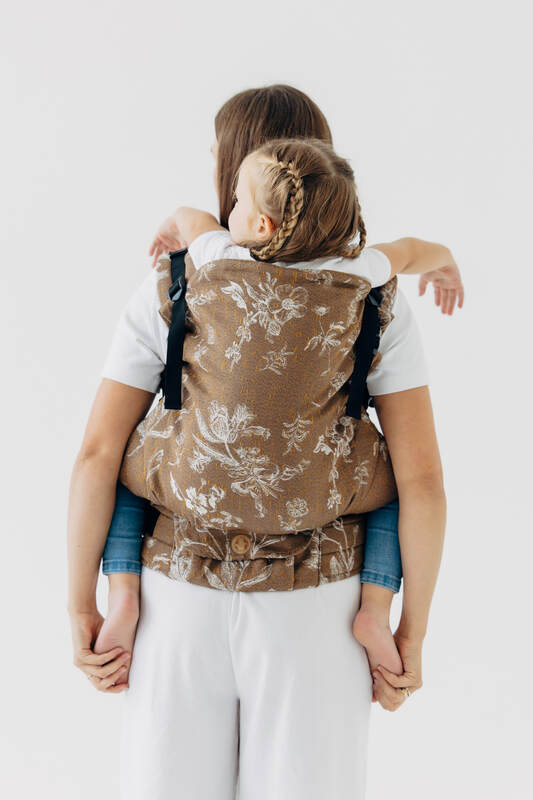 LennyPreschool Carrier, Preschool Size, jacquard weave (100% cotton) - HERBARIUM - RAINDROPS #babywearing