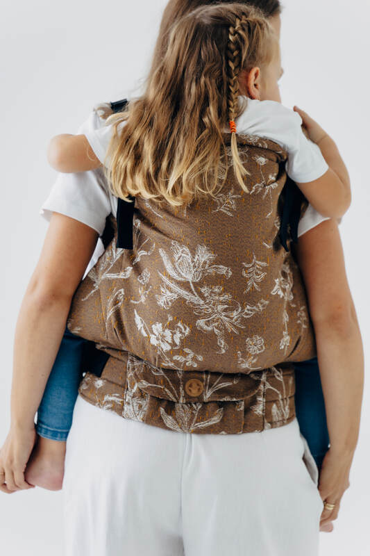 LennyPreschool Carrier, Preschool Size, jacquard weave (100% cotton) - HERBARIUM - RAINDROPS #babywearing